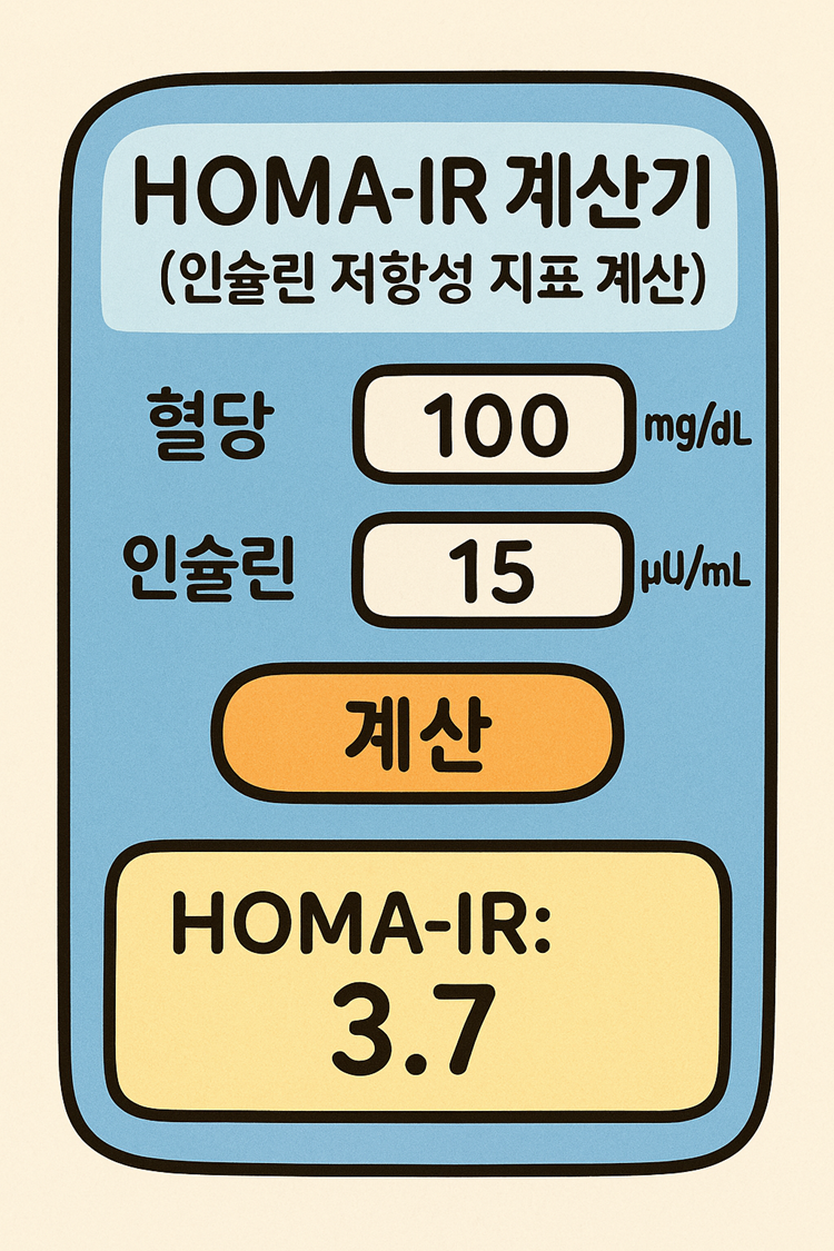 HOMA-IR 계산기 (인슐린 저항성 지표 계산)
