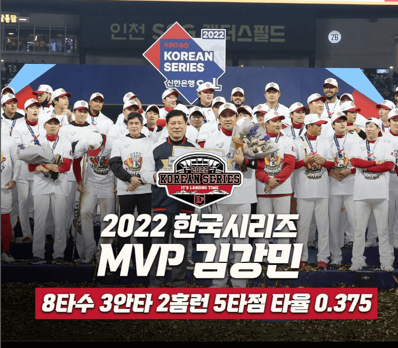 2022한국시리즈 MVP 김강민(출처: 인스타그램)