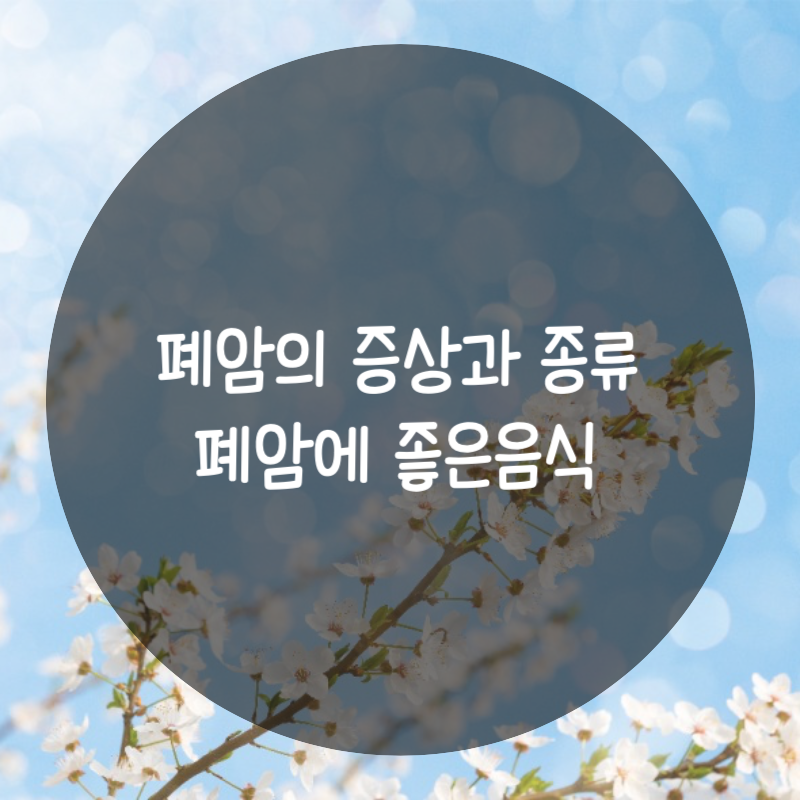 폐암의 증상과 종류&#44; 폐암에 좋은음식 글자 이미지