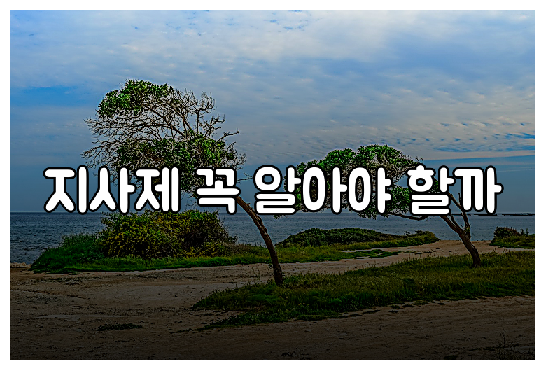 지사제 꼭 알아야 할까