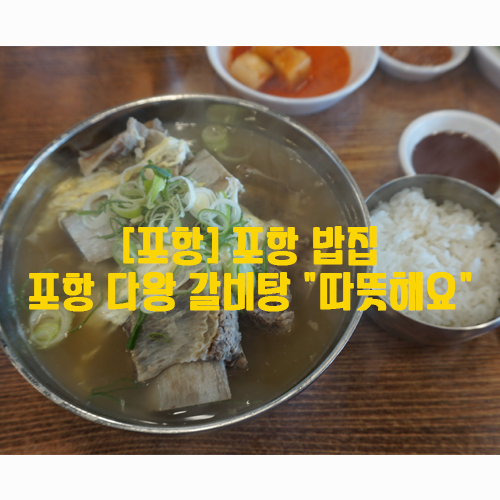  [포항] 포항 밥집…포항 다왕 갈비탕 "따뜻해요"