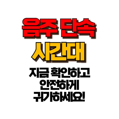 음주단속 시간대 썸네일