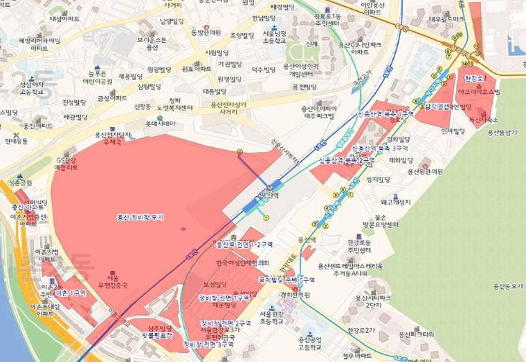  용산 정비창 일대 '토지거래허가구역' 지정 [미니신도시/재개발/재건축]