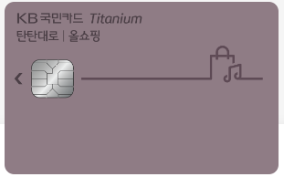 국민 탄탄대로 올쇼핑 티타늄카드