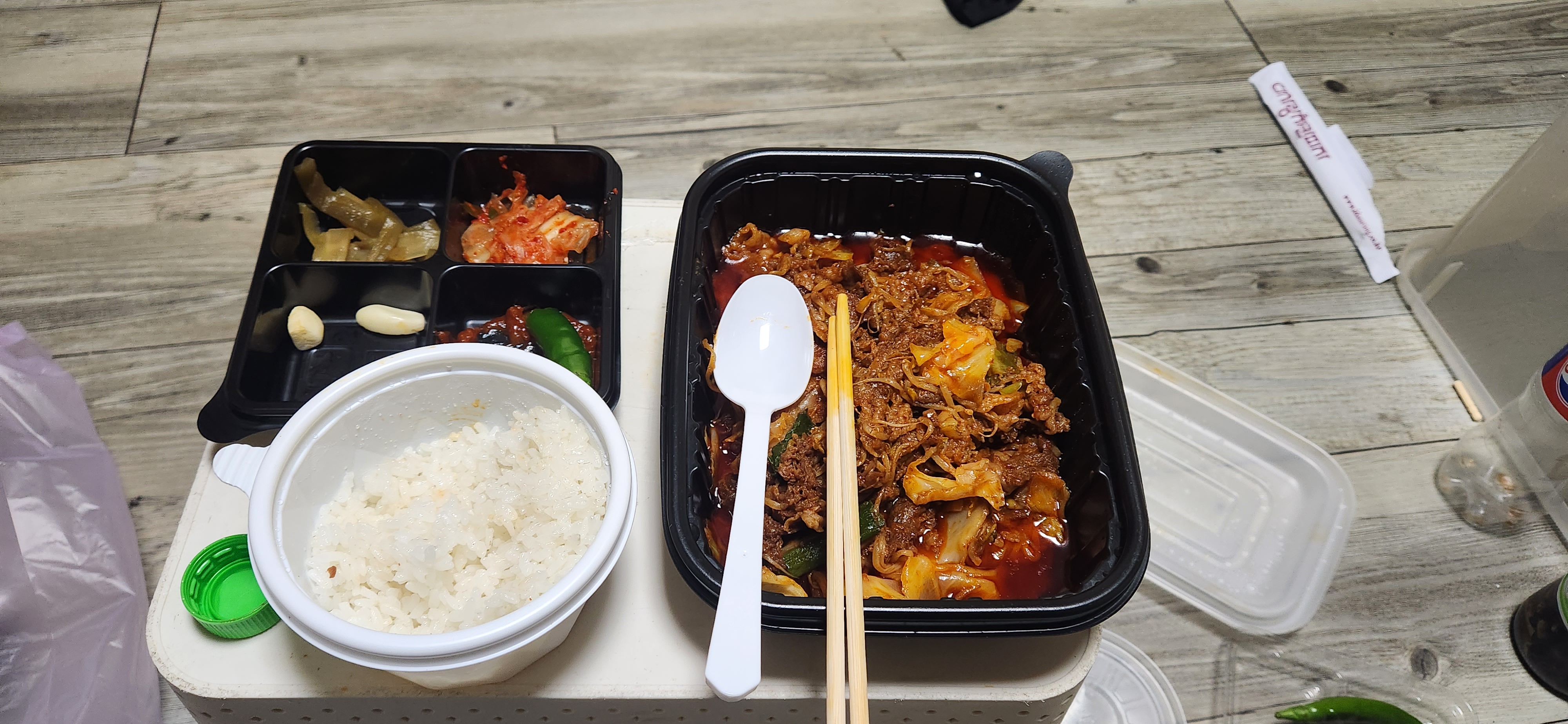  백종원의 돌백이집 차돌박이 체인점 1인배달 후기