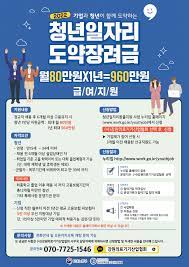 청년 일자리 도약 장려금 지원사업 홍보 이미지