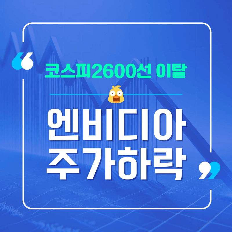 엔비디아 주가 폭락과 코스피 지수 2600선 붕괴