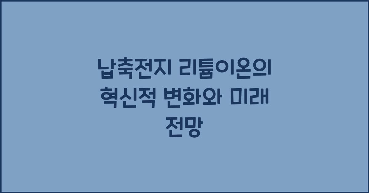 납축전지 리튬이온
