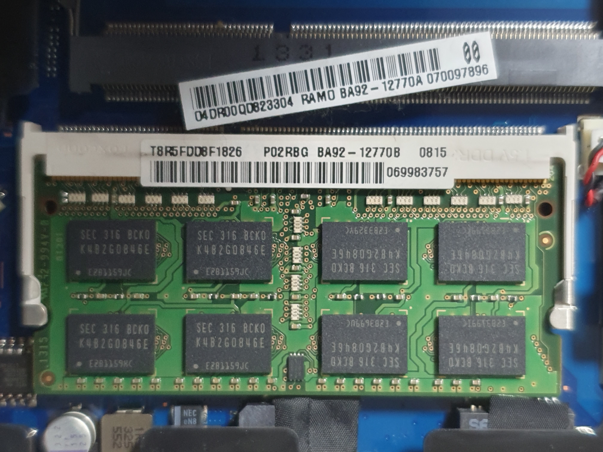  삼성 DDR3 램 파트번호 읽는 방법 (램 용량과 동작 속도 확인하는 방법)