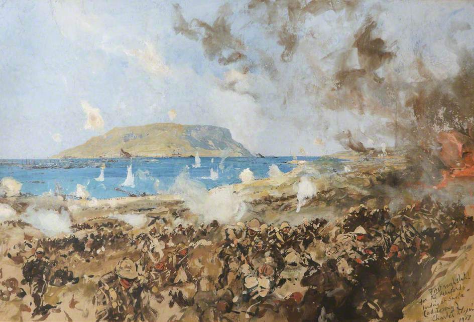 갈리폴리 전선 수블라에 상륙한 영국군