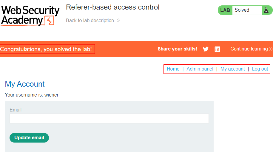 Lab Refererbased access control — susujin의 기술 블로그
