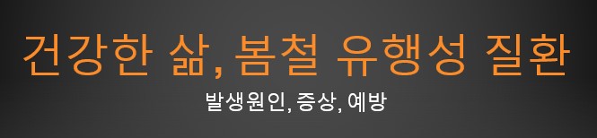 봄철유행성 질환 개요사진