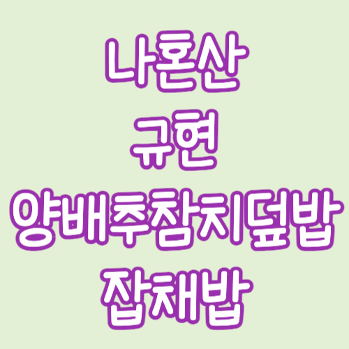 나혼자산다 규현 양배추참치덮밥 잡채밥 레시피 파스타