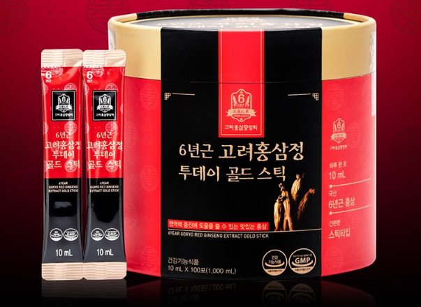  고려홍삼중앙회 6년근 고려홍삼정 투데이 골드 스틱 + 쇼핑백