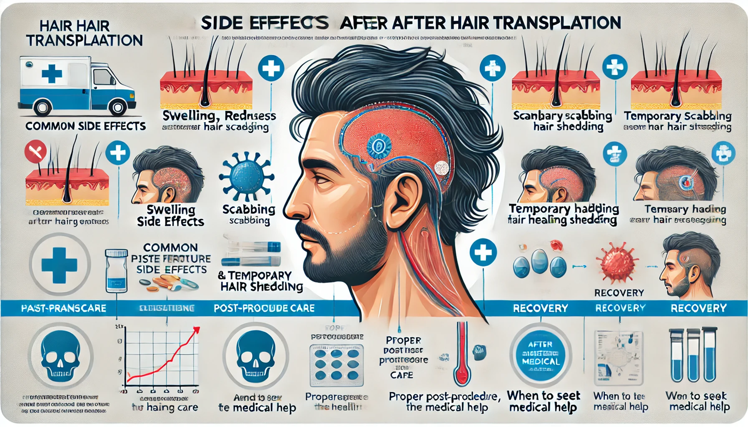 모발이식 후 부작용 및 회복 과정