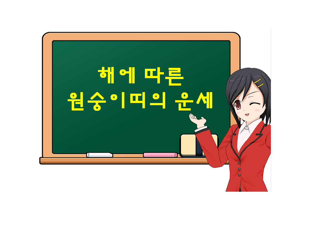  원숭이띠에게 좋은 해는? 쥐띠 해, 토끼띠 해, 원숭이띠 해를 기다려보자.