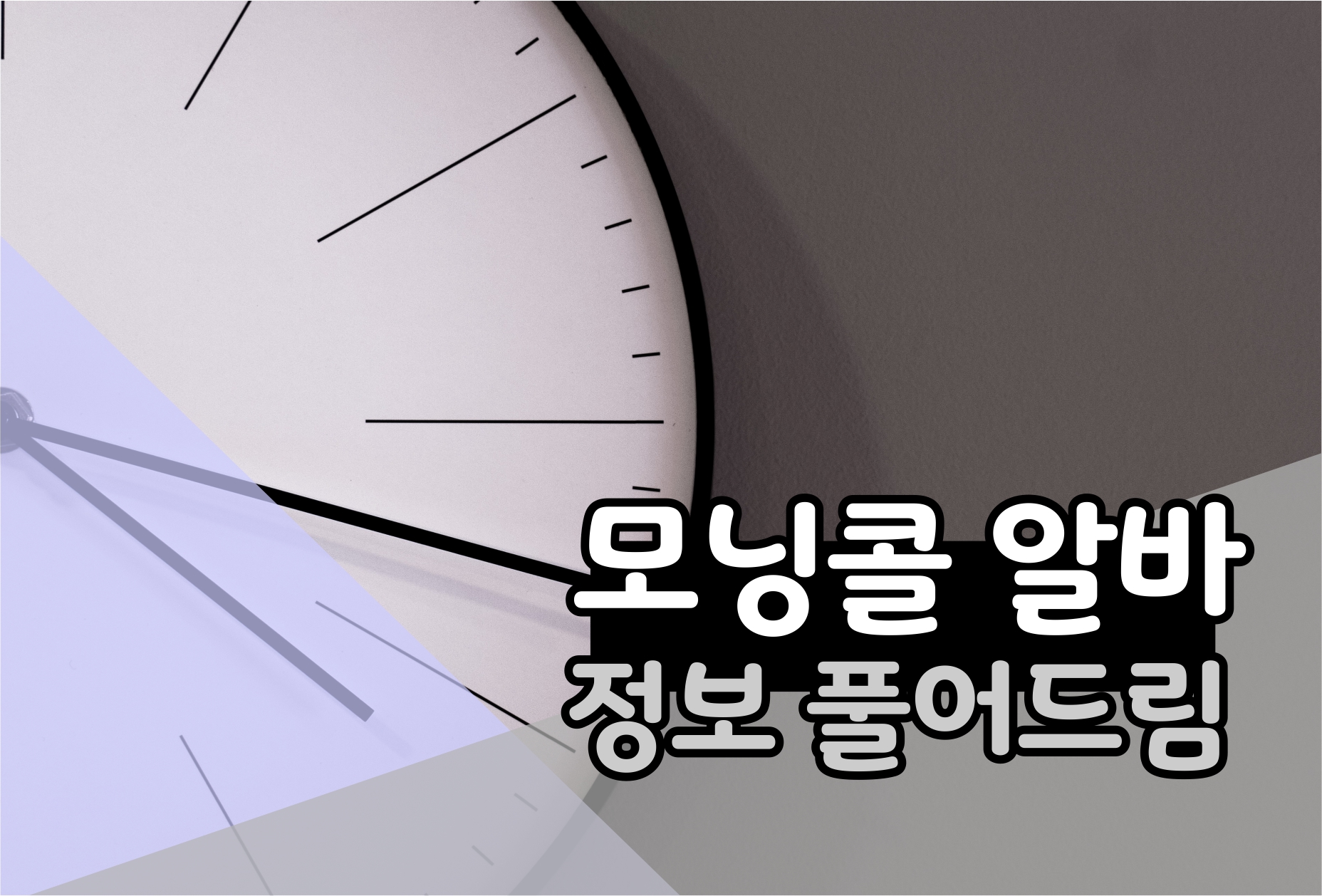  모닝콜 알바 정보
