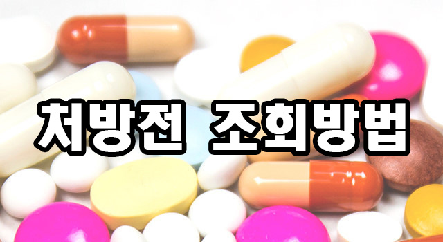  처방전 조회 방법