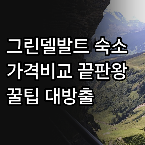 스위스 그린델발트 숙소 가격 비교 후