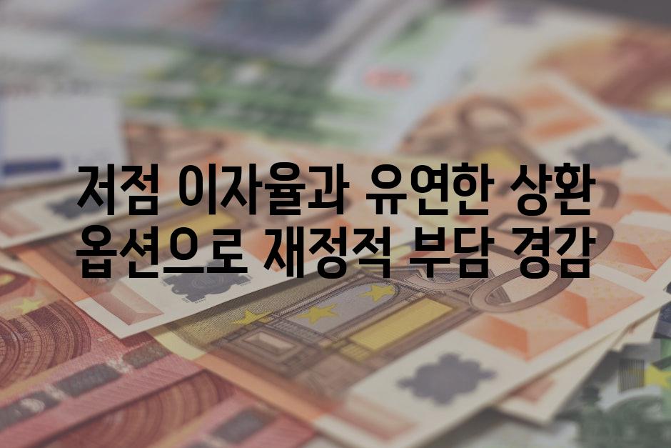 저점 이자율과 유연한 상환 옵션으로 재정적 부담 경감