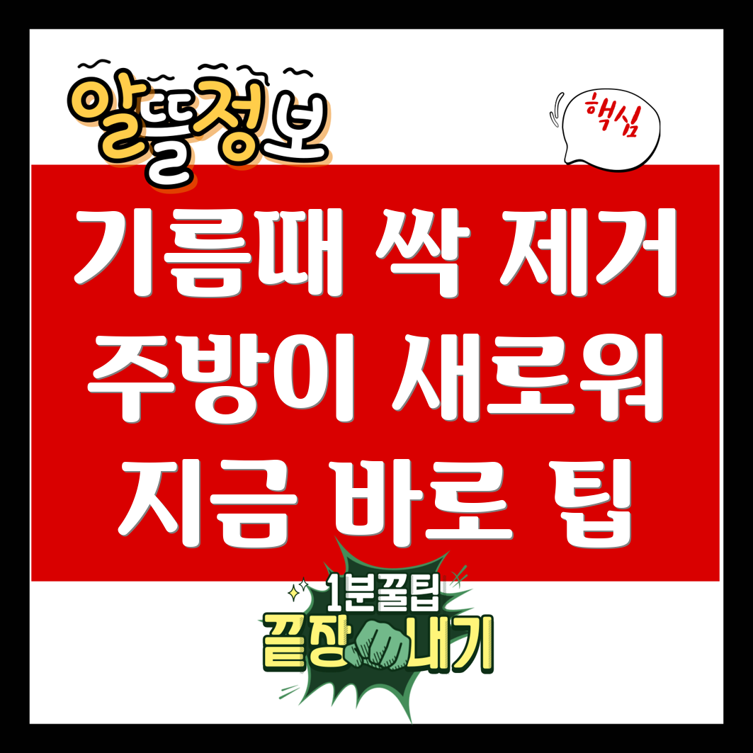 주방 싱크대 기름때 제거하기