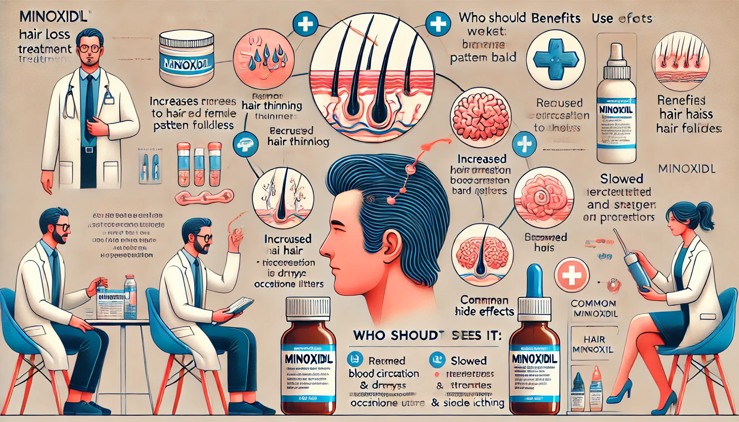 미녹시딜 총정리: 탈모 치료 효과부터 부작용까지