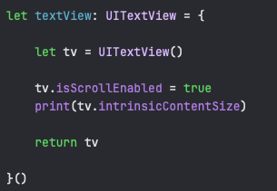 UITextView의 intrinsicContentSize