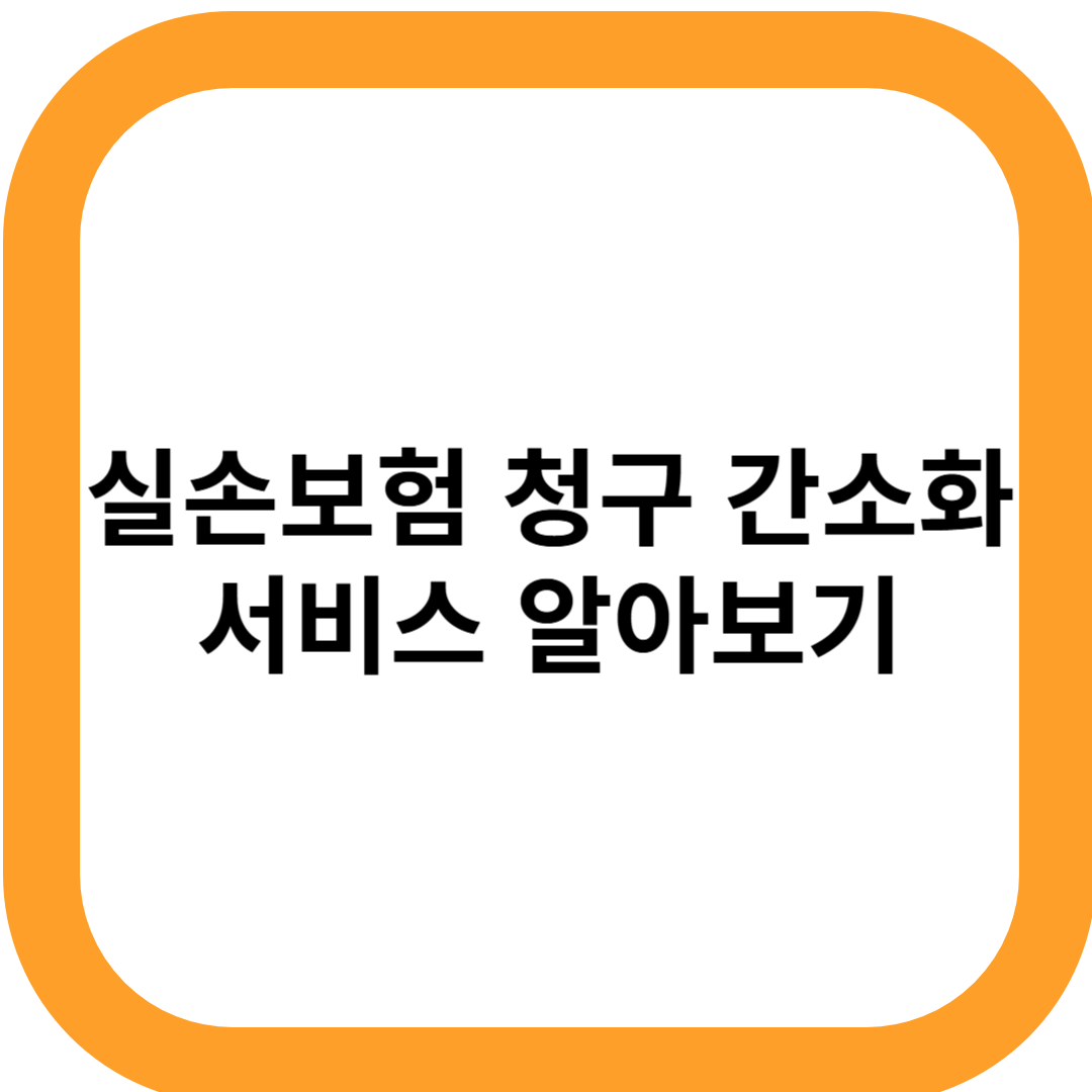 실손보험 청구 간소화 서비스 알아보기
