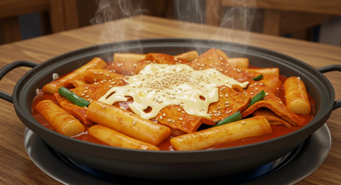 맛있는 치즈떡볶이 모습