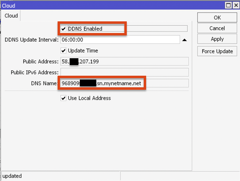 Mikrotik DDNS Setting
