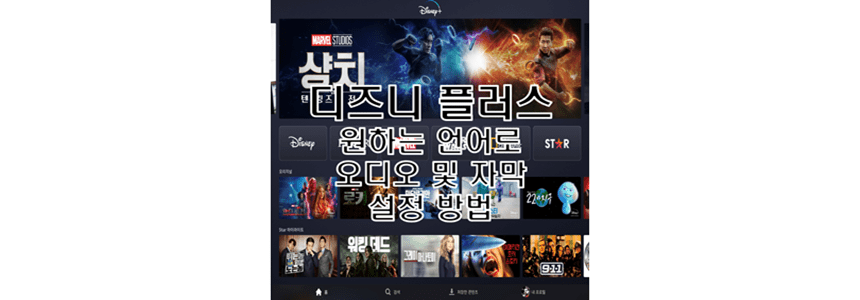  디즈니 플러스 한국어 더빙 없애고 원하는 오디오 및 자막 언어 설정 방법