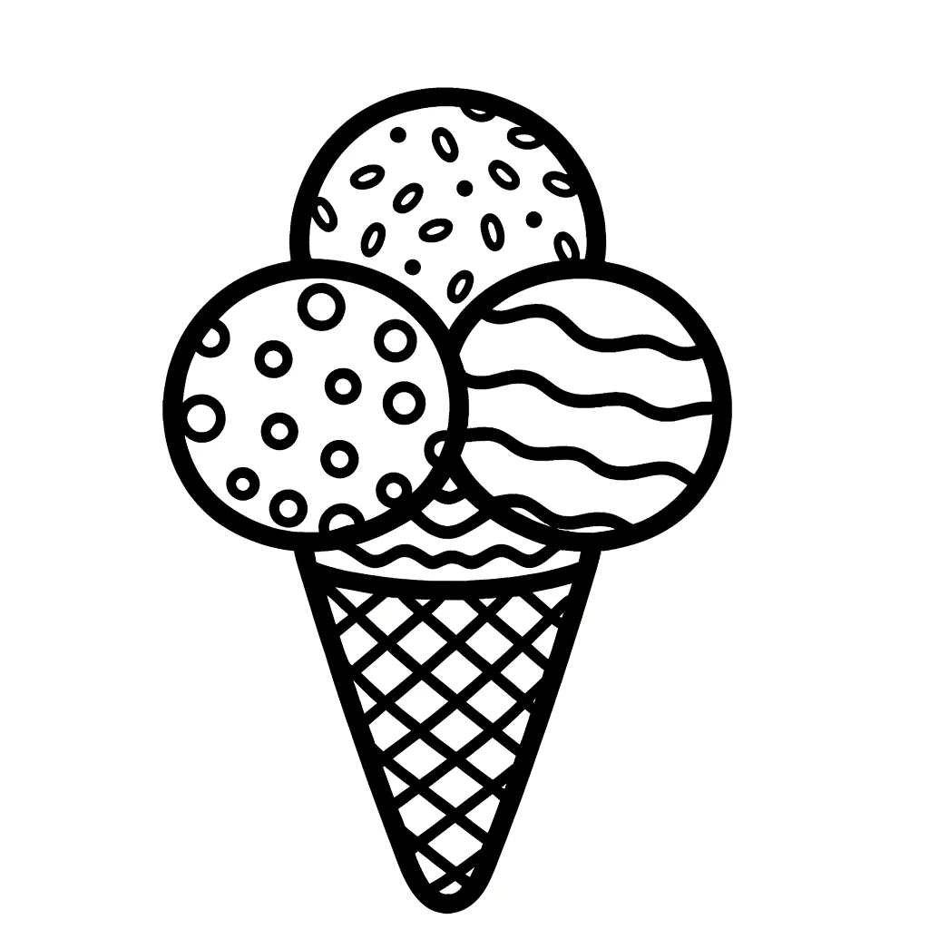 아이스크림 색칠공부 도안