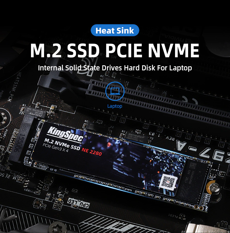  KingSpec M.2 SSD 120GB 256GB 512GB 1 테라바이트 SSD 2 테라바이트 하드 드라이브 M2 ssd m.2 NVMe pcie SSD 내장형 하드 디스크 (노트북 데스크탑 용) MSI