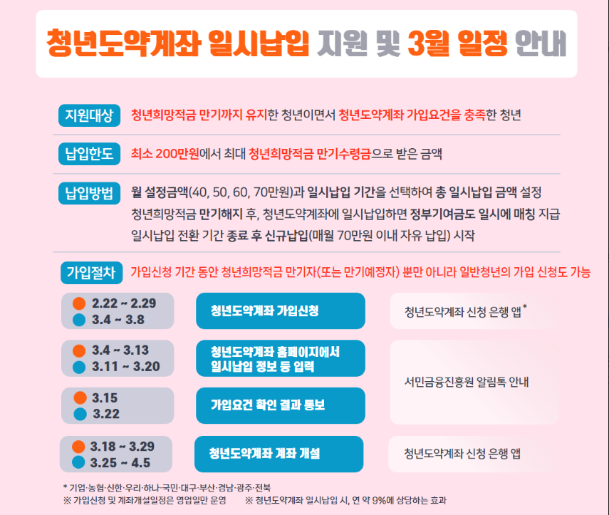 청년도약계좌 일시납입,환승