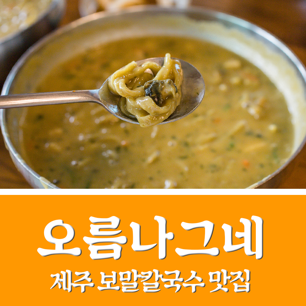  제주 보말칼국수 맛집 내돈내산, 조천 오름나그네