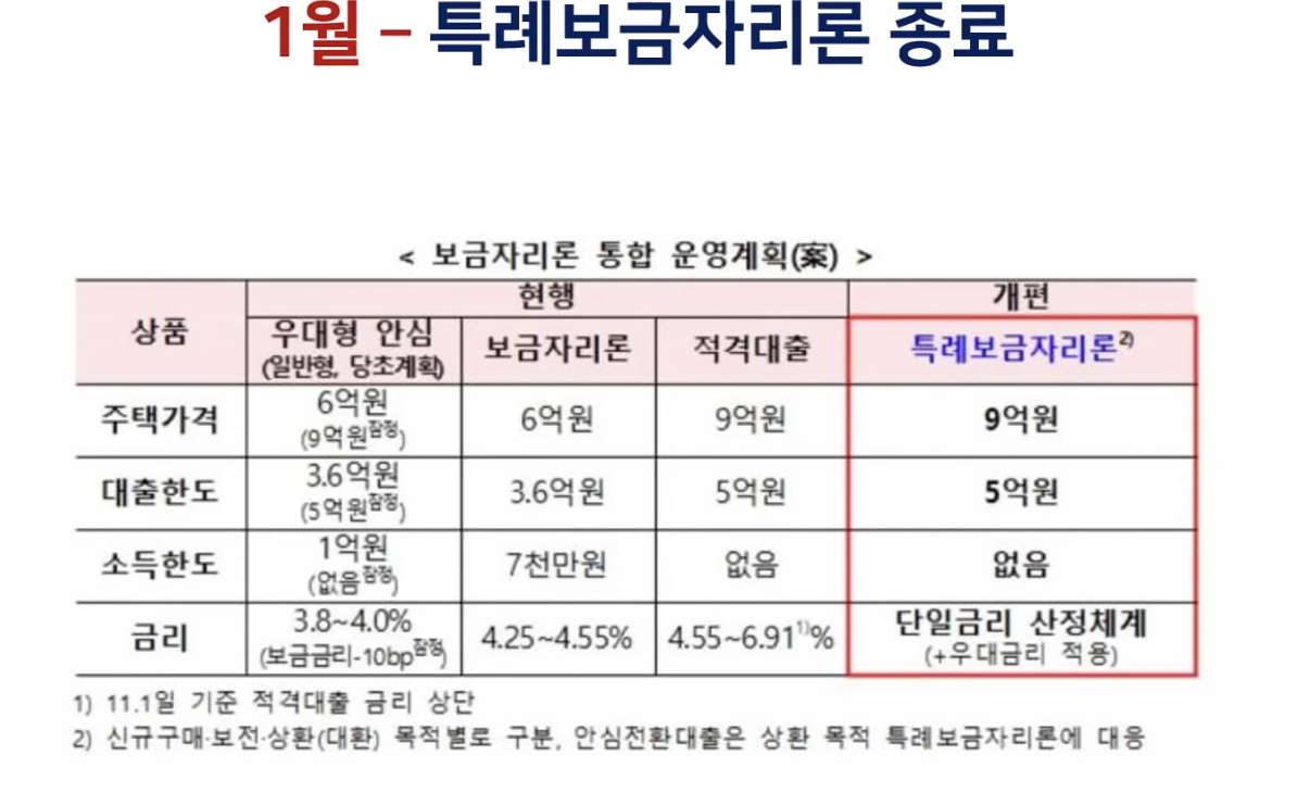 특례보금자리론 종료