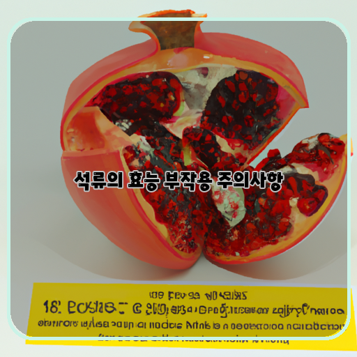  석류의 유익함과 함께 주의해야 할 부작용과 주의사항