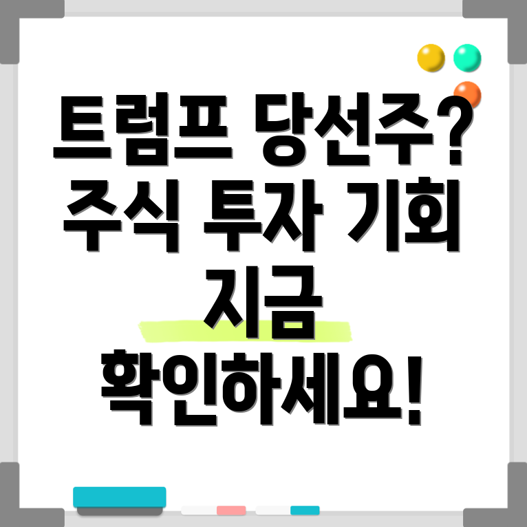 트럼프 당선 관련주