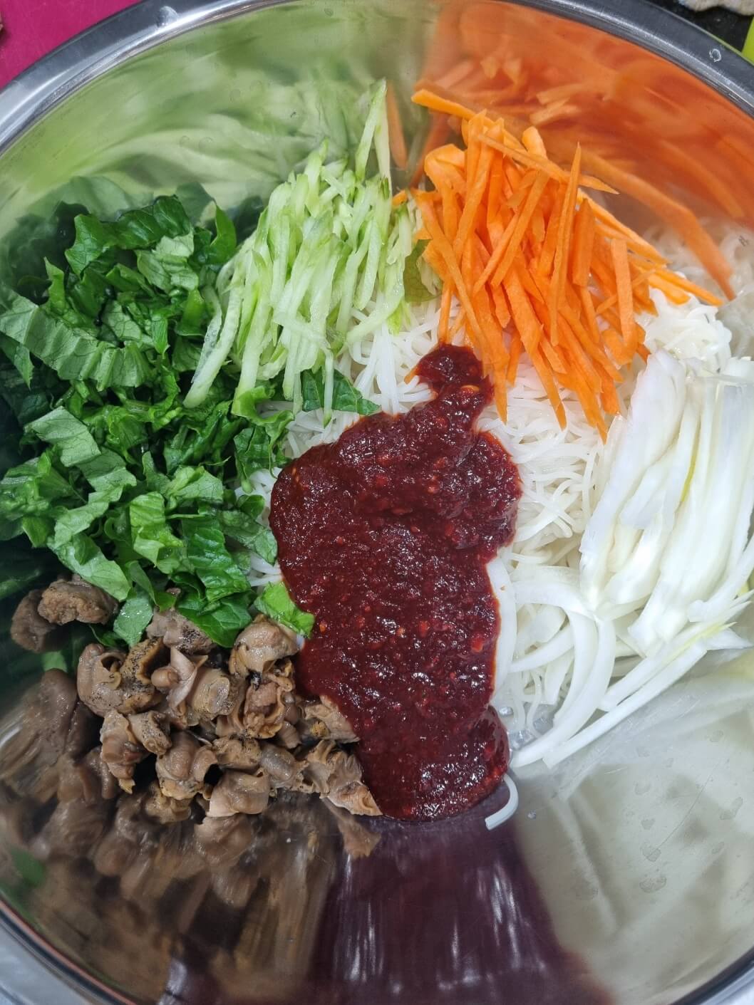 골뱅이 비빔국수와 스팸청양고추 꼬마김밥 집밥 레시피