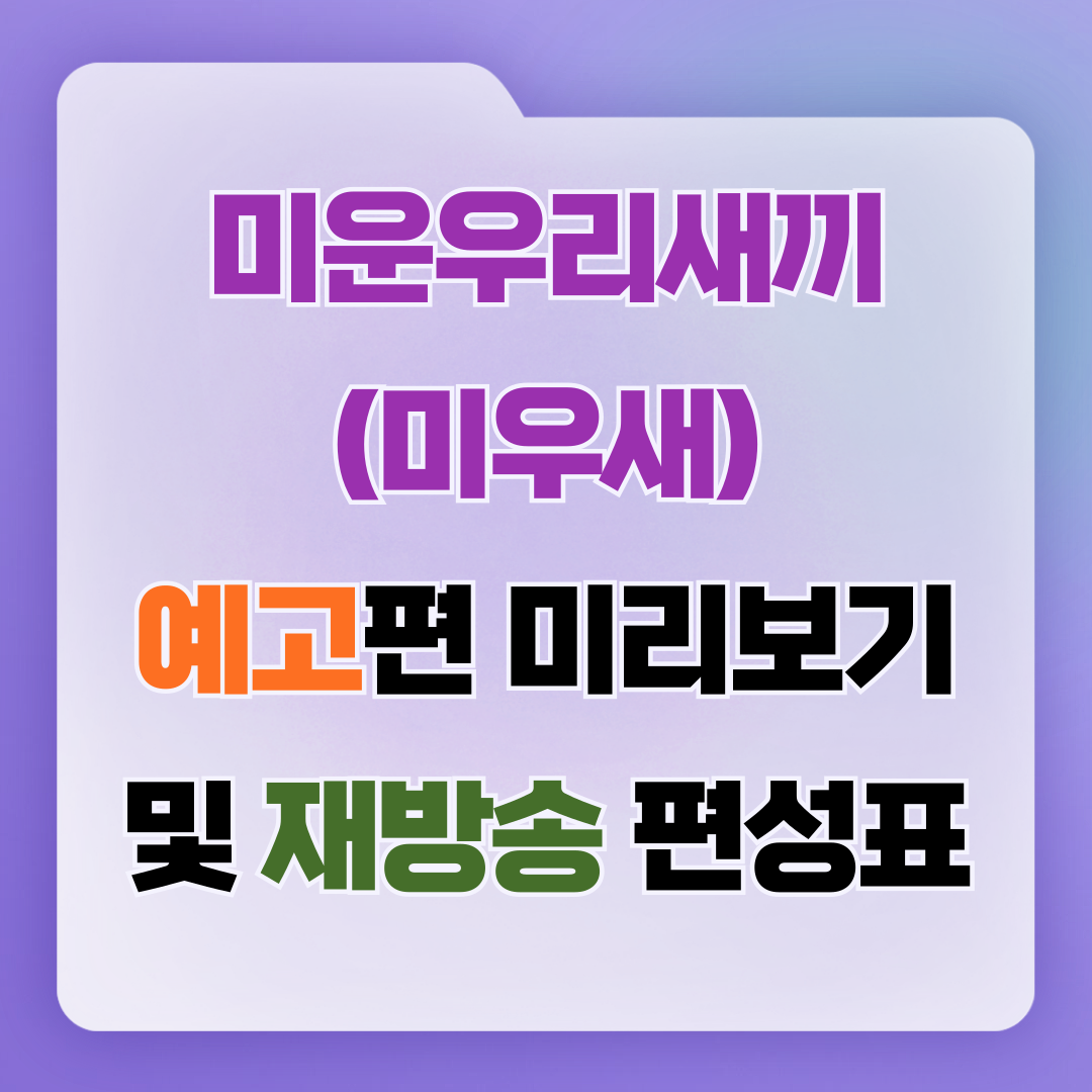 미운우리새끼(미우새) 12월 15일 422회 예고편 미리보기 및 재방송 편성표