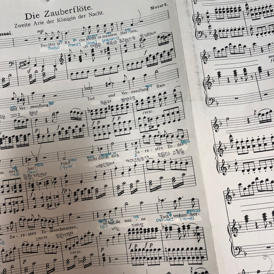  모차르트 오페라:  Die Zauberflote - Zweite Arie der Konigin der Nacht