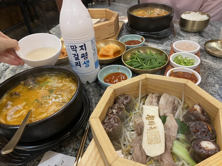 지평막걸리와 순대국