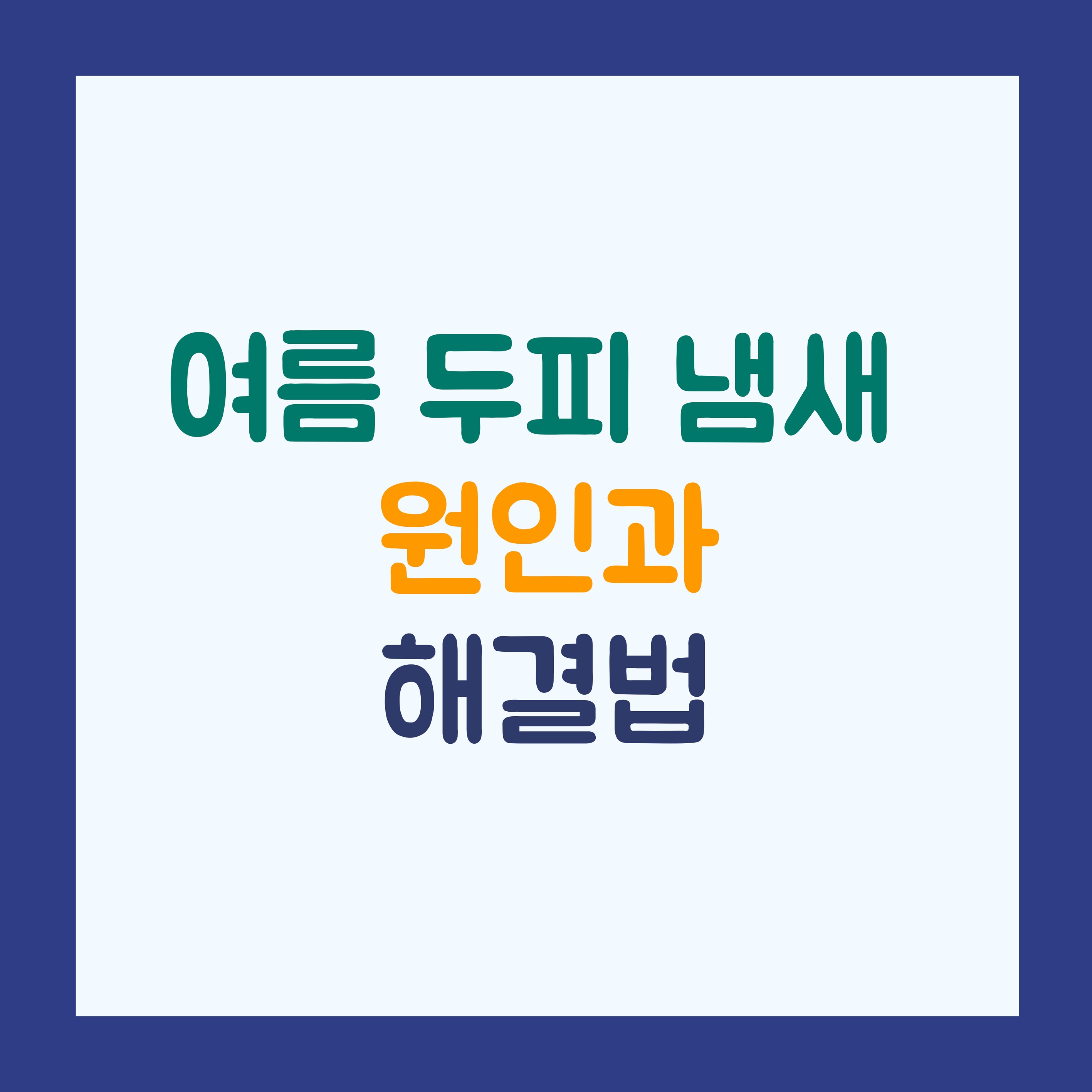 여름 두피 냄새 원인과 해결법