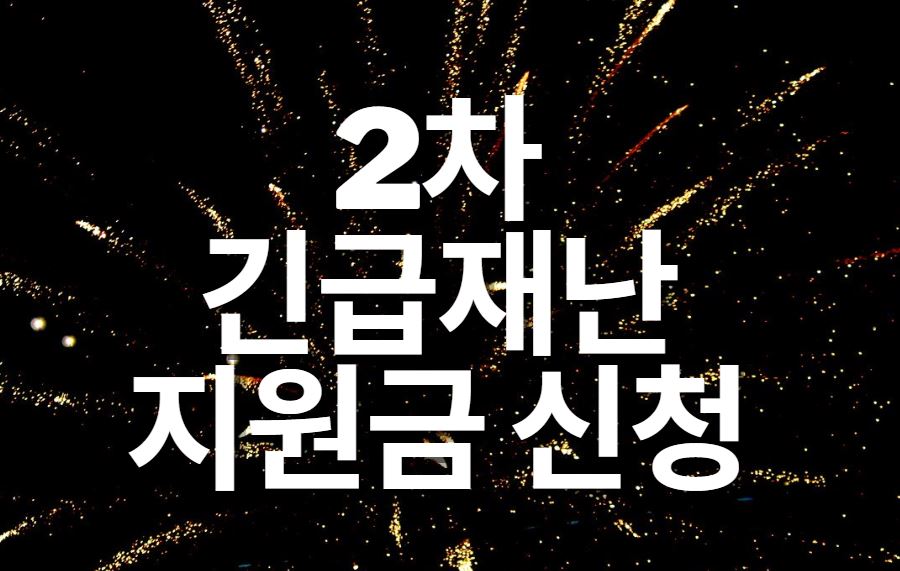  2차 재난지원금, 대상자는? 신청방법은?