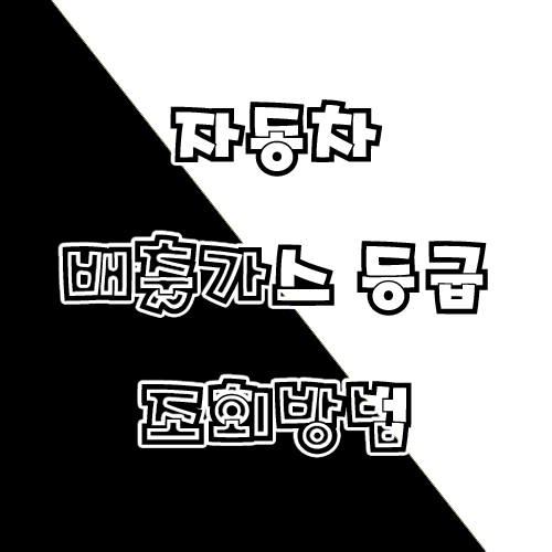  자동차 배출 가스 등급 조회 방법