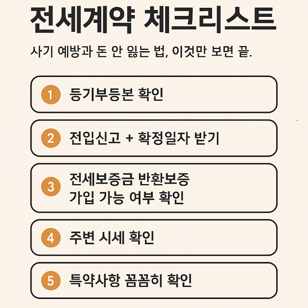 전세계약 체크리스트