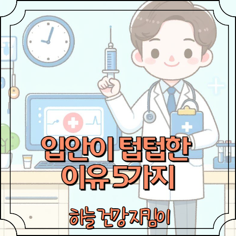 입안이 텁텁한 이유 5가지
