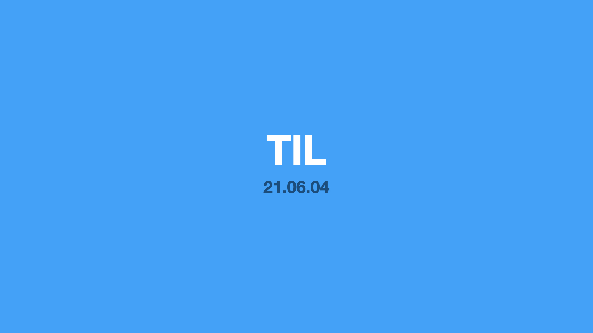 TIL 210605