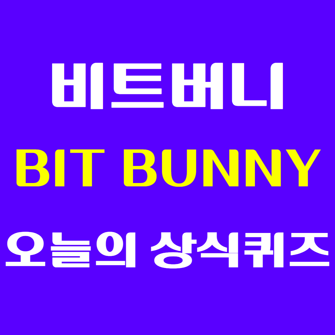 비트버니 오늘의 상식퀴즈