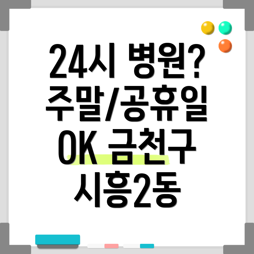 금천구 시흥제2동 24시 병원